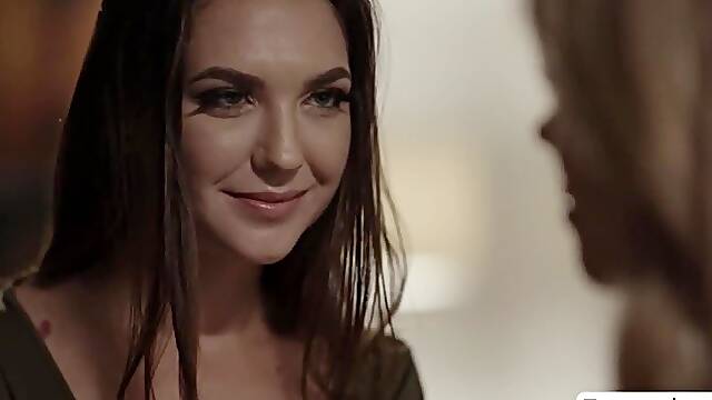 Busty babe gets pussy licked and fucked by stepbros TS gf