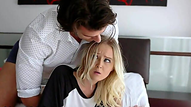 Creampie cute small teen gags on a huge cock american anal blowjob big tits