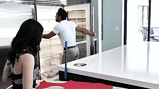 Teen badmilfs - husband and wife fuck the maid cumshot milf blowjob big boobs