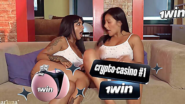 Stepsisters get Carried Away by Pleasure and End Up Fucking - Mariana Martix &