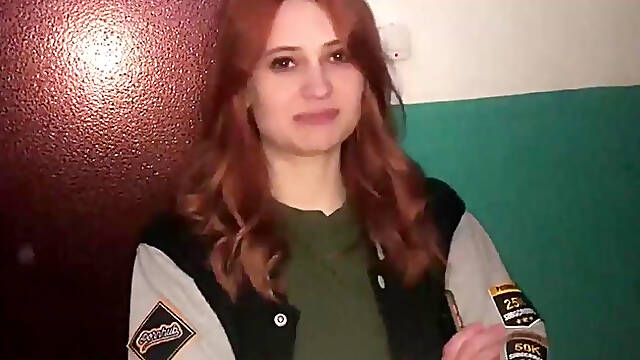 Redhead girl sucked in the stairwell while parents were at homewtwpa