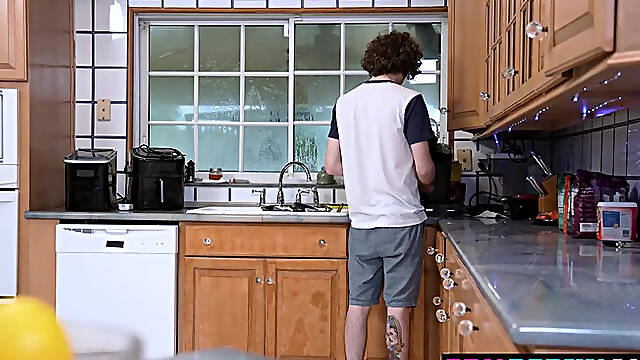 Horny blonde stepsister Gypsy Rose wants some of her stepbros big dick