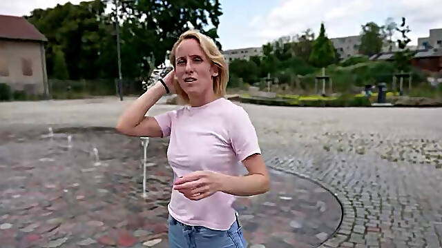 GERMAN SCOUT Skinny Mature Melisa Rose Pick Up for no Condom Casting Fuck