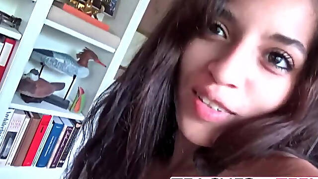 Hot Latina Student Seduces Axel Adams to Get Better Grades for Her Essays