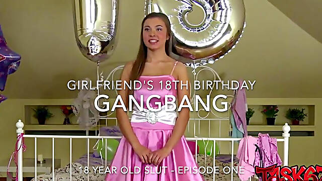 18 Year Old BDSM Gangbang Celebration