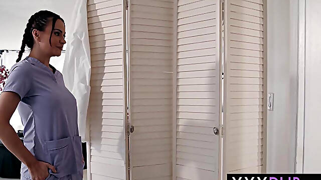 Big tits MILF fucks big dick client and rode cock after hot body massage