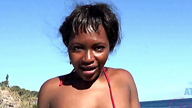 Noemie Bilas moans while getting pleasured in the back of a car