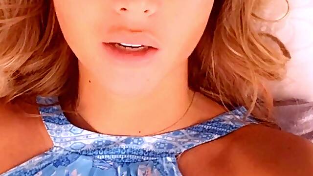 Pussy toying busty high heeled stunner solo pov masturbation