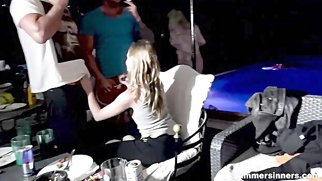 Summer Sinners featuring Silvia Dellais orgy scene