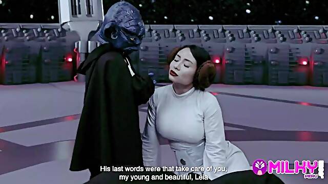 Milky Peru featuring Princess and Leias blowjob movie