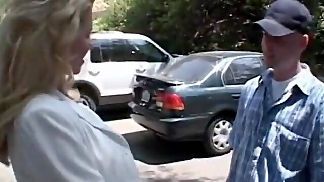 Blonde Milf Neatly Shaved Cunt Is Fucked On A Lawn Chair By A Stud With Samantha Taylor