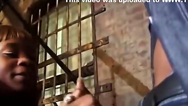 Blonde Black Girl Pussy Fucking In Dogging Position (full Original Movie.)