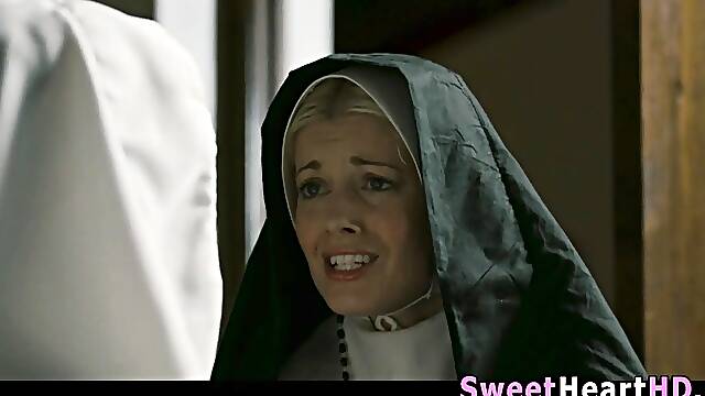 Busty gilf nun licks lez