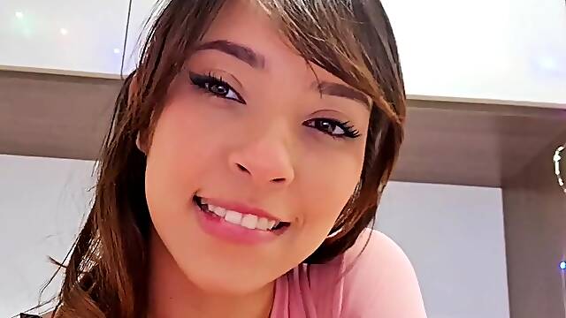 Striptease and JOI in English by Tattooed Teen on Webcam