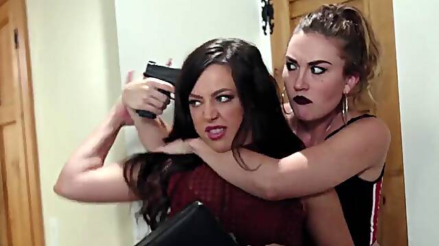 Big-Titted Agent Whitney Wright Fucks Innocent Hostage Alena Chayness with Cunnilingus and Anal in V