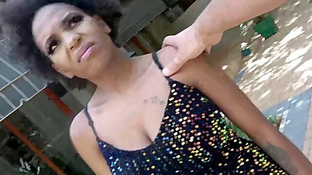 Busty Ebony Milf with Massive Tits Struggles to Maintain Composure Before Rough Pounding Leaves Her Comple