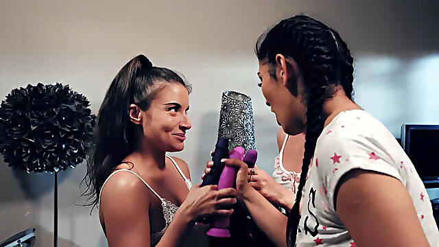 Anita Bellini, Ava Black and Mary Rock kinky lesbian party