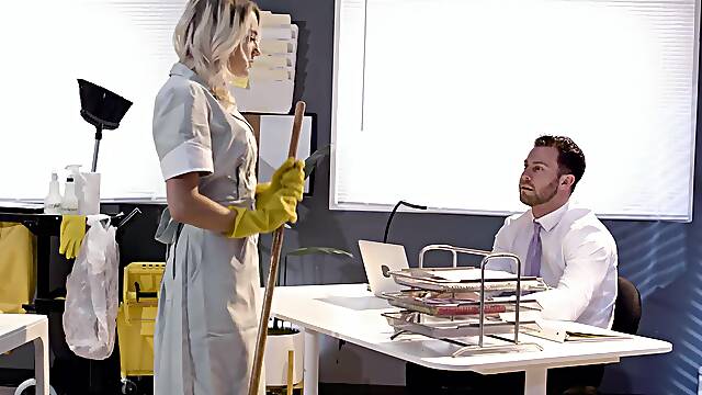 Impeccable hard sex with the cleaning lady