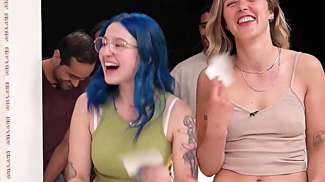 Blonde bombshells take turns on Tinder in Real Life - Whos her type?