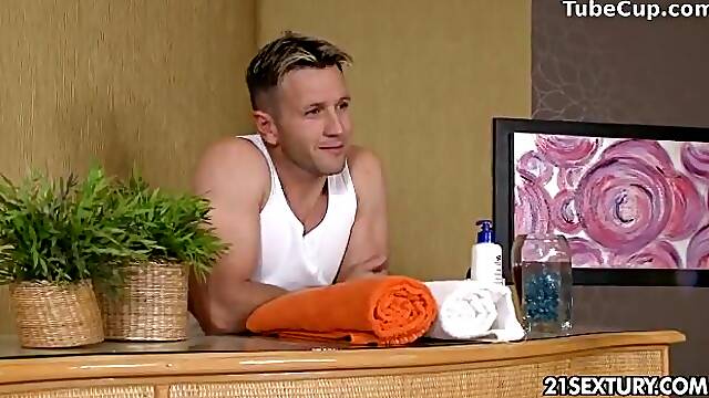 Special massage service, News about Csokys massage parlour spread quickly and thanks to his agile fingers, and all the exclusive services it offers, it became more and more popular among bored...