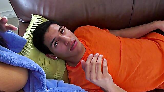 Busty brunette gymnast Evi Fox is caught masturbating in public