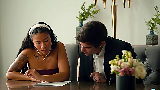 Hot bride Gizelle Blanco fucked by the groom in front of the witnesses