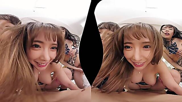 Japanese teen group captivates with intense, sensual VR student play