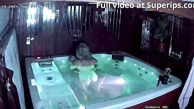 IPCAM – Busty blonde woman gets fucked in the Jacuzzi