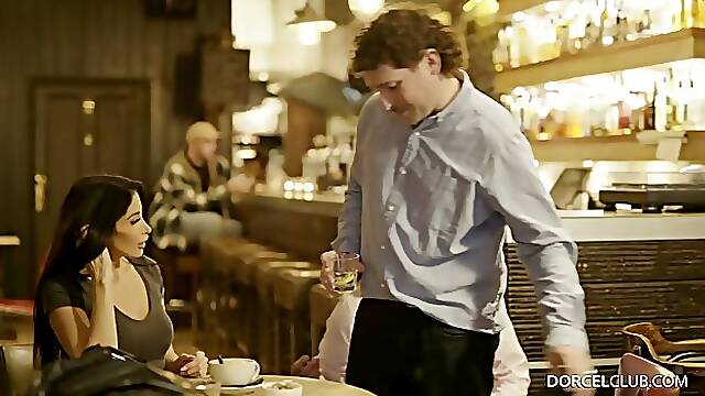 Classy babe Clea Gaultier slowly sucks her man off and lets him eat her pussy and pound her