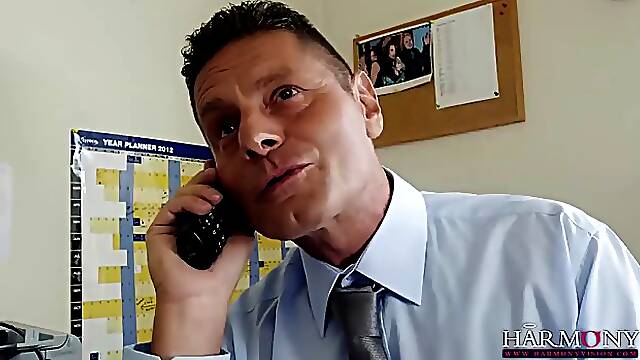 Busty brunette MILF Samantha Bentley gets her ass fucked deep