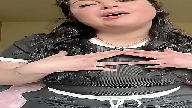 Stunning domina humiliates loser with big natural tits