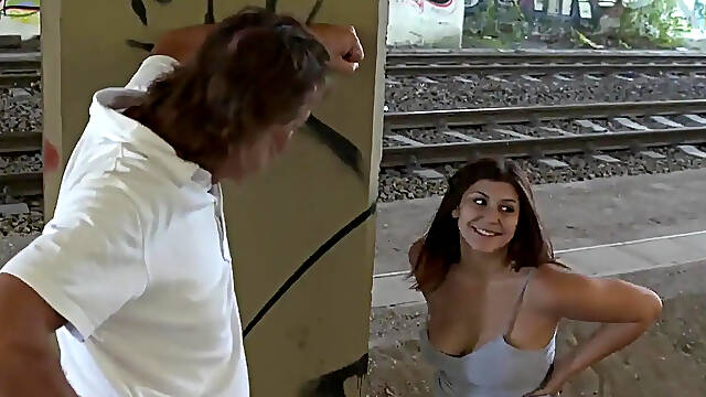 Teen niece's big boobs impress old uncle