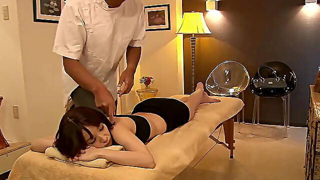 Japanese beauty Yukina seduced by friend of a friend during massage