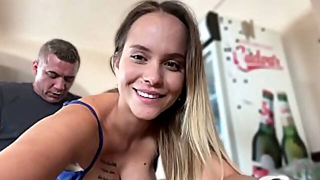 HomemadeXXX - Big Tits Czech Barmaid Jennifer Mendez gives Titjob and Blowjob to Horny Client