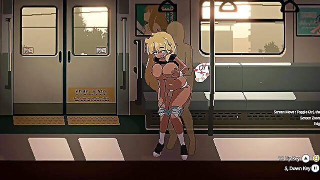 Two sexy girls stuck on a long train ride get frisky.