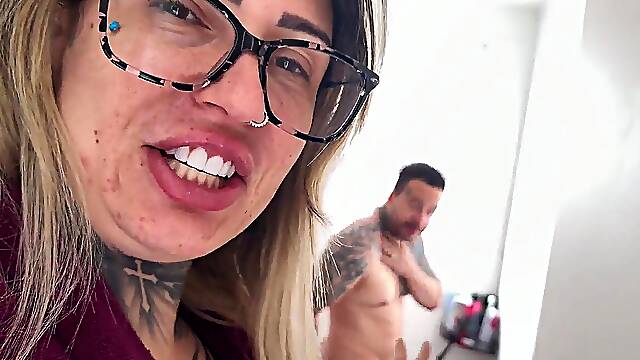 Couple eats pussy and ass on a normal day filming porn