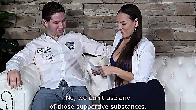 Totally ugly guy try challenge Mea Melone and cum on her tits