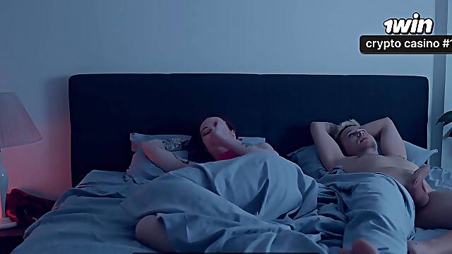 Milf in Lingerie Takes Step Sons Bed for Hot, Taboo Sex!