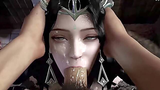 3D sexy music teacher cheating with big cock student