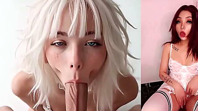 Hot slim young womans first time anal - Masturbating with AI