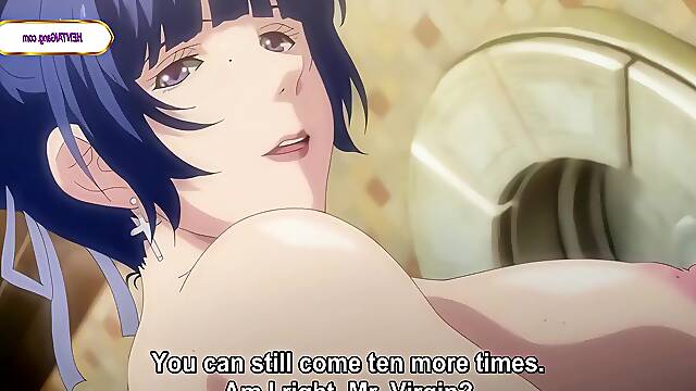 Tender maid guides shy virgin boy into a steamy bath of pleasure ⋄ Hentai Porn