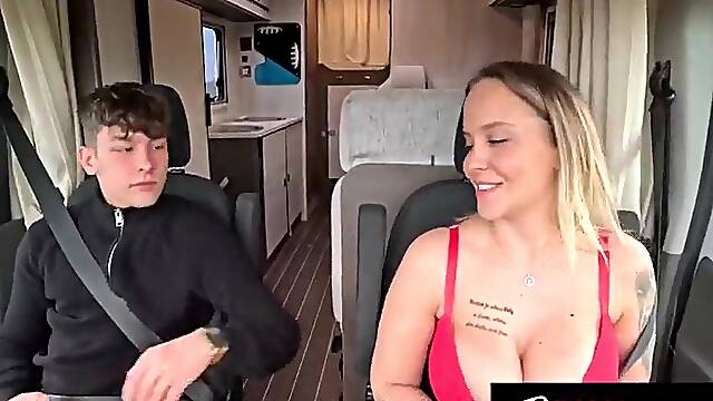 BANGVAN - Breasty Czech mother I'd like to fuck Jennifer Mendez has pleasure with her toyboy