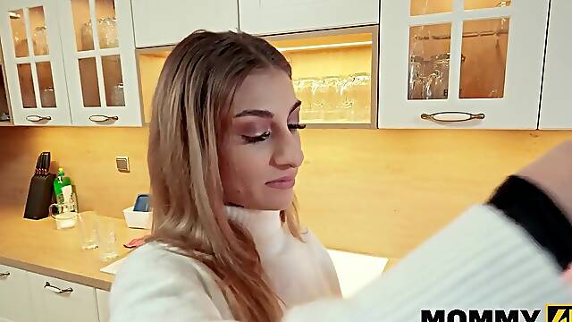 MOMMY4K. Shaving older twat ended up as sexy washroom bang