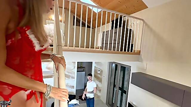 The horny mother Id like to fuck cheats on her spouse with a youthful chap with a massive ramrod. This babe enjoys it a lot in many poses.