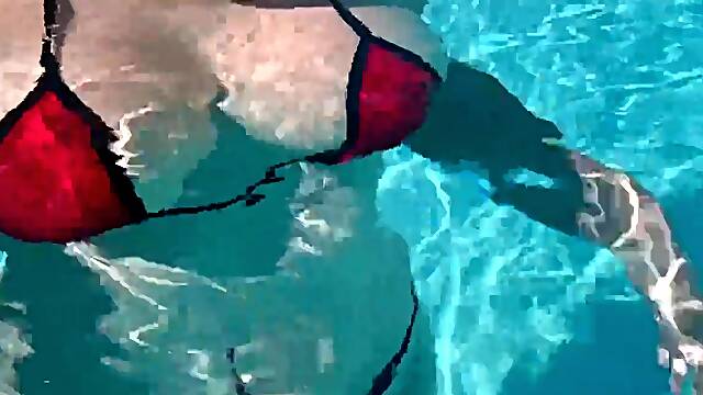 Artemisia Love Showing Her Ideal Large Melons Underwater and Outdoor