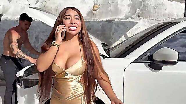 The mechanic screws my butt with his biggest shlong, Large-assed Verito Aguas gets drilled intensely