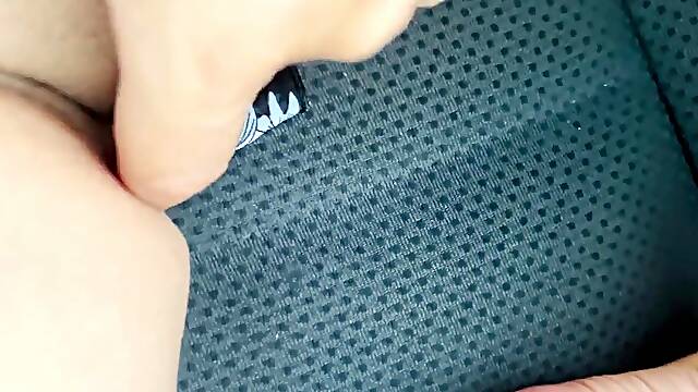 In the Car I Stop in a Parking Lot to Vibrator My Cunt Like a Bitch at the Risk of Being Surprised by Strangers