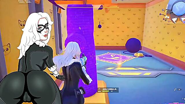 Black Cat strips in Fortnite – One Elimination at a Time! ����
