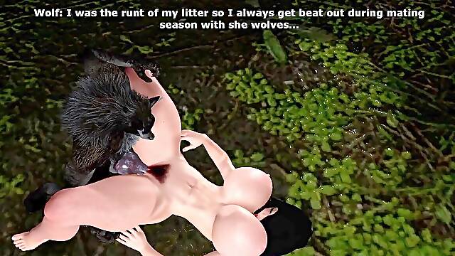 Crimson railing fetish mask breed by werewolf