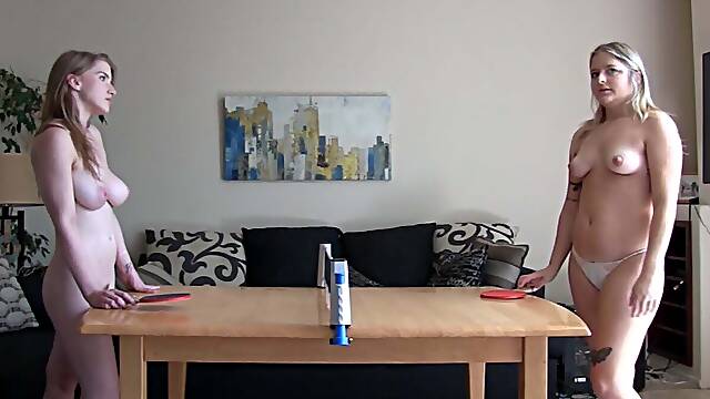 A fucking dildo machine used after a game of strip table tennis